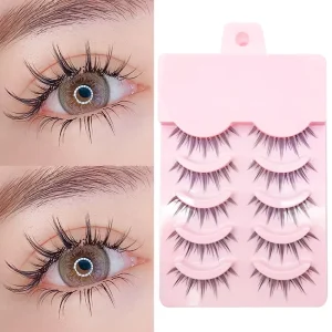 5Pairs False Eyelashes Beauty Tools Handmade Lightly Lashes Mini Suitcase Box False Lashes Pestanas Natural Eyelashes