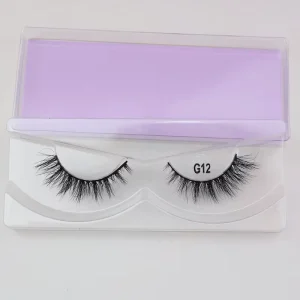 5mm 10mm 11mm Natural Looking Fashionable 3d Mink Eyelashes Thin Band Short Mink Lashes G12