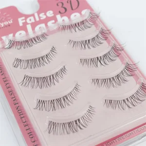 5pairs 10mm clear Band Vegan Eyelash Extensions d Curl Russian Eyelashes clear Band Lashes Invisible Band Lashes
