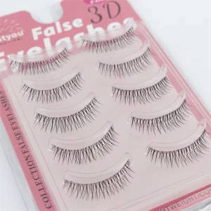 5pairs 9mm Pure Handmade Natural Eyelashes Short Lighter Paragraph Bare Makeup Eyelashes