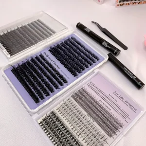 6-18mm Individual Lashes Cluster Pre Cut Segment Lash Kit Private Label DIY Cluster Fan Eyelashes Clusters
