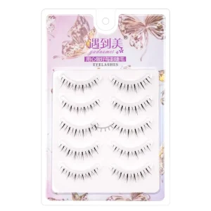 6+ OEM ODM Clear Band False Eyelashes Plastic Thin Band Customizable Natural Lashes