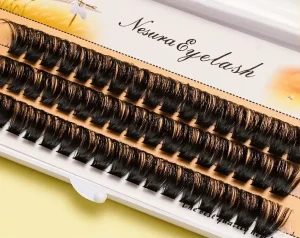 60D 80D Lashes Cluster 10-20mm Individual Lashes Cluster Silk Heat Bonded Diy Eyelash Extension