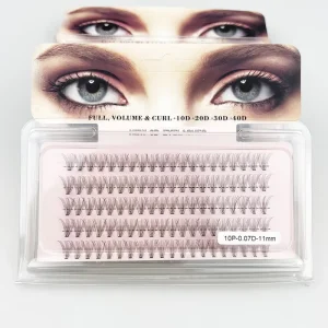 640 Eyelash Extensions D Curl 10 16mm 10D 40D Thickness Perfect for cat Eyes Baby Eyes and Natural Styles