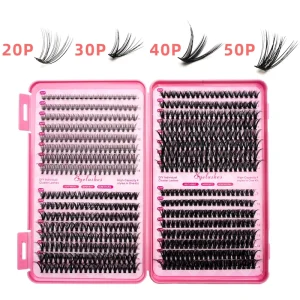 640 Pcs Large capacity Lash Cluster Book Mixed Styles Fluffy DIY False Eyelashes Private Label Beauty Product