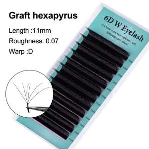 6D 11MM D Curl Natural Look Eyelash Extensions Custom DIY Packaging Private Label Supplies