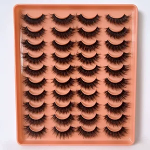 6D Faux Mink Mixed Styles False Eyelashes 20 Pairs Fluffy Wispy Fake Lashes for Women
