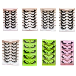 6D Mink Lashes Cruelty-Free Self-Adhesive Reusable Handmade 0.12mm Thick Long Strip Eyelashes