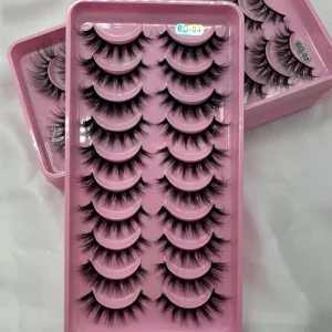 6D Silk Mink Eyelashes False Dramatic Eyelashes 3D Faux Mink Lashes Fluffy Mink Strip Lashes Thick Volume Eyelash Extension