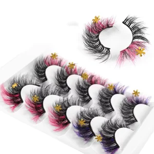 6D Snowflake Decorations Color Mix Natural Lashes Full Strip Eyelashes Lash Applied Glitter for a Look That Dazzles & Lasts