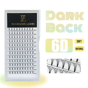 6D Volume Lashes Heat Bonded Short Stem Premade Fans 0.07mm Ultra Black False Eyelashes