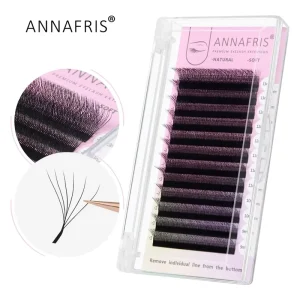 6D W Easy Fan Eyelash Extensions Natural Soft Premade Volume Fans