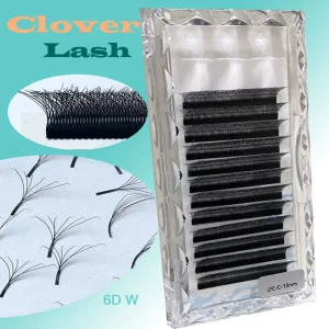 6D w Shaped Eyelash Extensions 3d 5d Yy Clover Supplies Vegan Individual Private Label Lash Extension