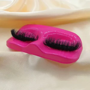 6DA10 D Curl Eyelashes Russian Strip Lash Faux Mink 25mm D Curl Deep Wink Winged Eyelash Extensions with Custom Packaging Box
