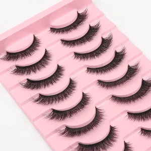 7 10 Pairs 3D Faux Mink False Eyelashes Natural Eye Lashes Wispy Fluffy Lashes Extension Makeup Fake Eyelashes