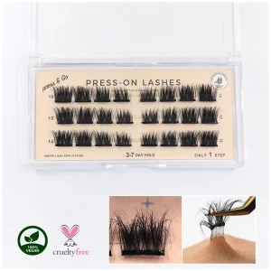 手工防水7-14天持久假睫毛预胶黑胶水Diy集群自然睫毛