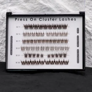 7-15 Day Cruelty Free Self Adhesive Reusable Synthetic Hair 3D Effect Glow In The Dark Invisible Clear Band Press On Lashes
