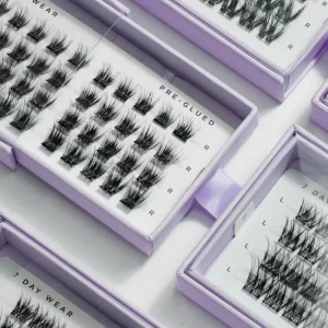 7 15 Day Long lasting 3D Segment Cluster Lashes Pre Glued Self Adhesive No Glue Eyelash Extensions PBT Material Reusable