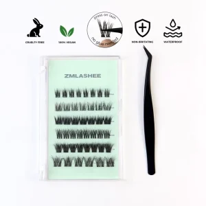 7 15 Day Self Adhesive Cluster Lashes Glueless DIY Day Eyelashes Full Strip Press on Lash Extensions No Glue Needed