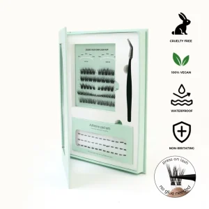 7 15 Days Press on Pre Cut Cluster Eyelash Extension Knot Free Plant Fiber Self Adhesives Pre glued Lashes Clusters