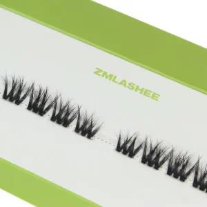 7-15 Days Self Adhesive Lash Private Label Wispy Press on Lash OEM Factory Waterproof Pre Glued Cluster Lashes Custom Packaging