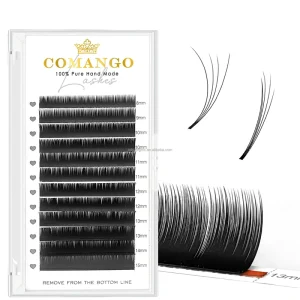 7 15mm Self making Fans Natural Camellia Eyelash Extensions Fast Bloom Flowering Soft Eyelash Natural Premium Lashes