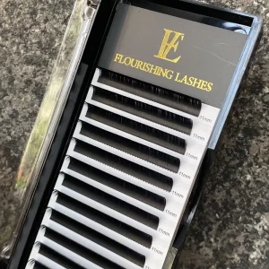 7 15mm Vegan Synthetic Hair Cashmere Lash Extension Trays c d Curl Individual Private Label Eyelash Extensions