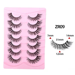 7 Pack Fluffy Dramatic False Eyelashes Mega Volume Wispy Strip Lashes for Glam Makeup