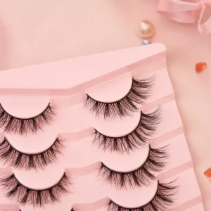 7 Pair False Eyelashes Natural & Fluffy Outer Corner Lengthening Style