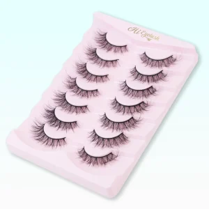 7 Pairs 3D for Volume Lashes Cruelty Free Synthetic Hair Handmade Natural Length Soft & Natural