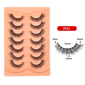 7 Pairs Fluffy False Eyelashes Extra Volume Natural Curl Dramatic Strip Lashes