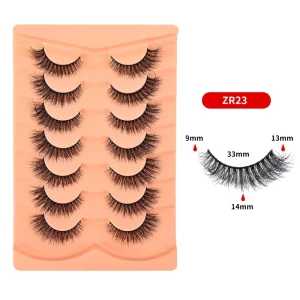 7 Pairs Pack Mega Volume False Eyelashes Thick Fluffy Wispy Curl Lashes