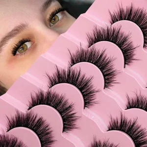 7 Pairs Strip Lashes Bulk Eyelashes Strip Cat Eye Strip Eyelashes