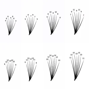 7D Camellia Synthetic Hair Handmade Premade Lash Fans Eyelash Clusters 3 Lengths Loose