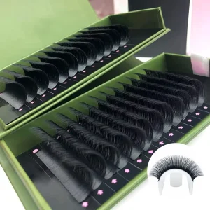 Matte Black CC DD Faux Mink Individual Lash Trays Long Length Professional Eyelash Extensions With Cashmere Volume Trays