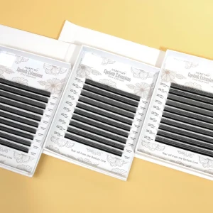 8 15mm Fox Eye Eyelashes Premade U Shaped 3D 4D 5D W Clover Lashes 0.07 U Shape YY Eyelash Extensions Trays
