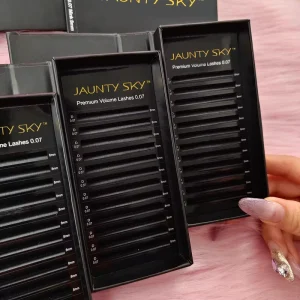 8-15mm Mixed Volume Eyelashes Super Soft Cashmere Lash Trays Matte Black Lash Extension