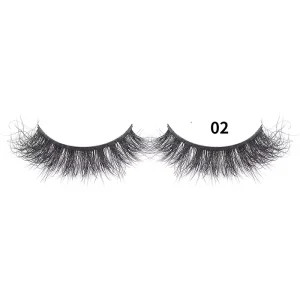 8-15mm Thick Natural Mink Strip Eyelashes 3D High Quality Full False Eye Lashes for Makeup