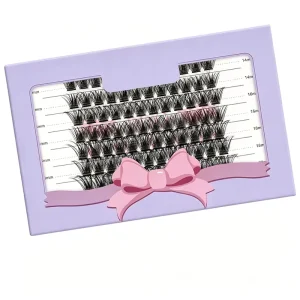 8-16mm DD Curl Thick Lash Clusters Handcrafted Vegan Material Spiky Manga Look Light Thin Band Outdoor Festival Makeup