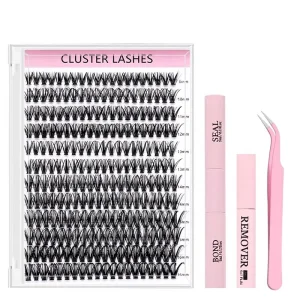 8 16mm DIY Cluster Lashes Hot Melt Segmented Individual Cruelty Free Synthetic Hair Thick Style Recyclable Eyelash Extensions