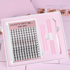 8-16mm Superfine Band Fluffy Self Grafting With Bond and Seal Segment Cluster DIY Lash Kit