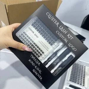 8 18mm Individual Diy Cluster Lash Custom Logo Pre Cut Segmented Eyelash Extension Faux Mink Lash Cluster Kit