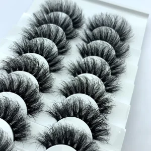 8 Pairs 3D Faux Mink Lashes 18mm 25mm Dramatic Volume Fake Eyelashes Makeup Eyelash Extension Silk Eyelashes