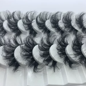 8 Pairs Eyelash Full Strip False Lashes Fluffy Handmade 25mm Faux Mink Eyelashes Vegan Lashes