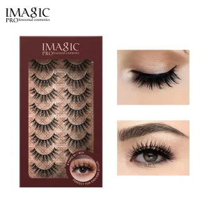 8 Pairs Eyelashes 3D Lashes Natural Dense 3D Curly Lightweight Non-shedding Realistic Eyelashes Soft Texture Comfortable Wear