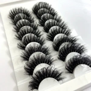 8 Pairs Faux Mink Eyelashes 3d Long 25mm Cruelty Free Dramatic Wispy Natural False Eyelashes