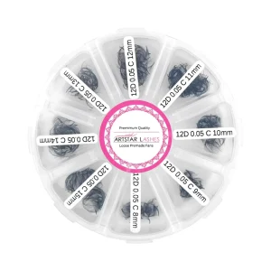 800 Pre Made Loose Mink Lashes 8-15mm Length Pointy Base Synthetic Hair Eyelashes 0.07mm Thickness Mixed Fans