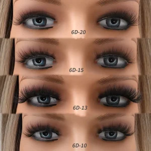 8d Strip 16mm Mink Lashes 3d Mink Plush Effect Curly Eyelash Box with Your Own Logo