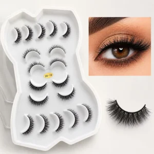 9 Pairs Butterfly Shaped Lashes Strip Faux Mink Eyelashes Makeup Soft 3D Strip Lash Minimalist Pack Custom Logo