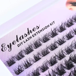 9D Fluffy Single Cluster Eyelashes Cross Border Thick Fox Style False Eyelashes for Wild Messy Fan Eyelashes